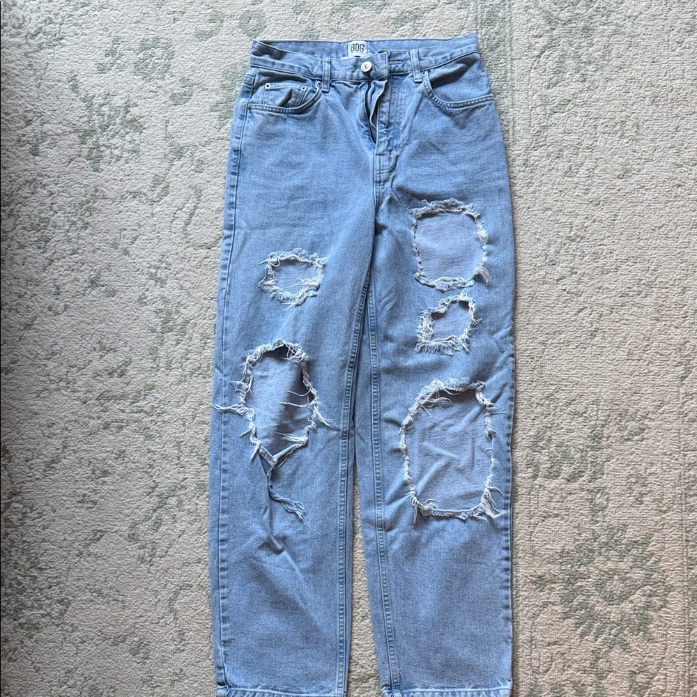 BDG Light Blue Distressed Boyfriend Jeans